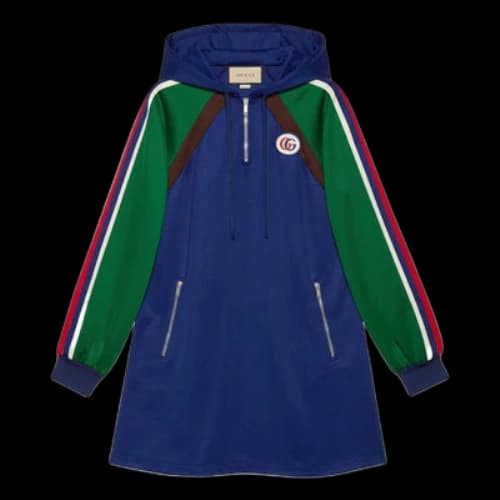 Gucci Technical Jersey Dress with Double G 'Blue Green' (Women's)