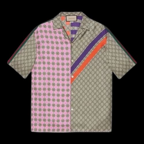 Gucci Geometric GG Print Bowling Shirt 'Mukticolor'
