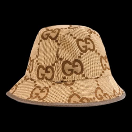 Gucci Jumbo GG Canvas Bucket Hat 'Camel Ebony' (Women's)