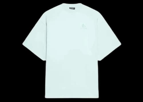 Balenciaga Double B Worn Out T-shirt Light Green