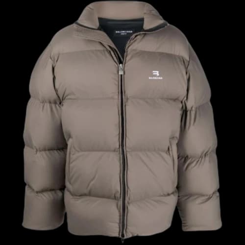Balenciaga Sporty B Puffer Jacket 'Brown'