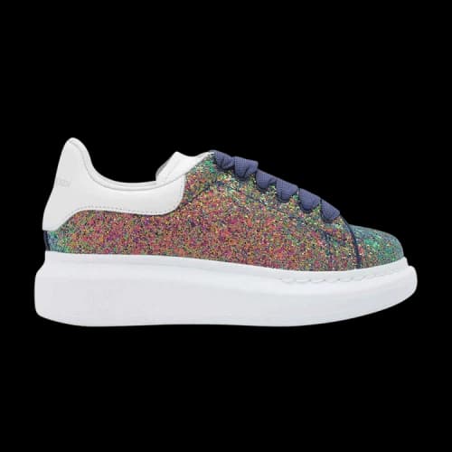 Alexander McQueen Oversized Sneaker Kids 'Grey Petrol Glitter'