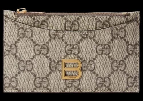 Gucci x Balenciaga The Hacker Project Zip Card Case Beige/Ebony