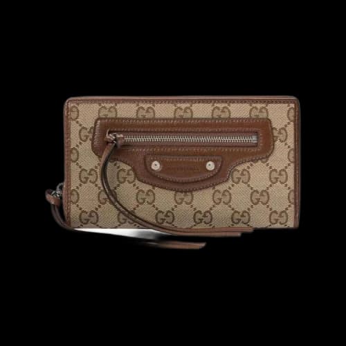 Gucci x Balenciaga The Hacker Project Neo Classic Zip Around Wallet 'Beige/Ebony'