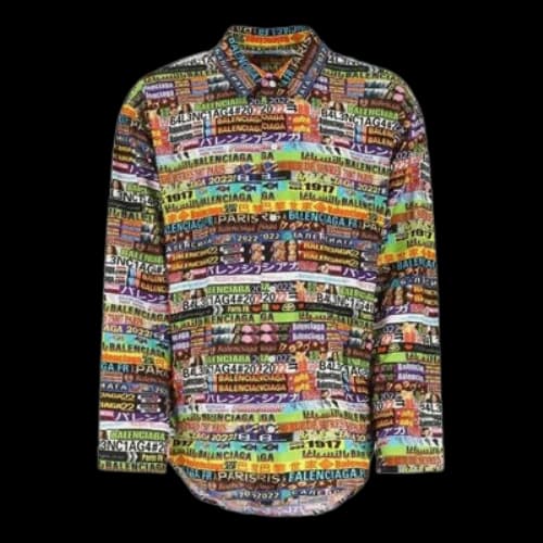 Balenciaga Ad Banners Minimal Shirt 'Multicolor'