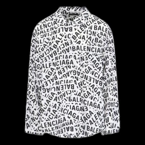 Balenciaga Logo Strips Minimal Shirt 'White'