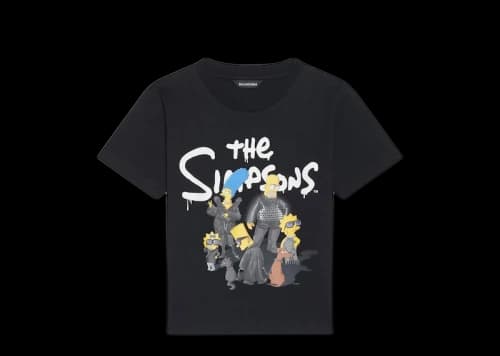 Balenciaga x The Simpsons Kids T-Shirt Black