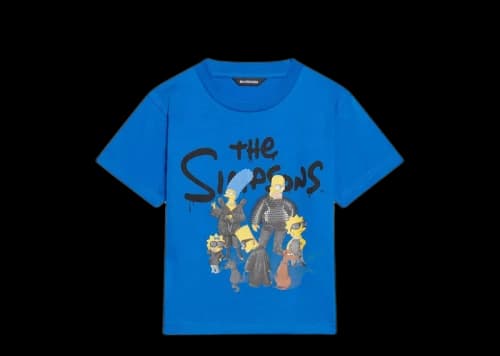 Balenciaga x The Simpsons Kids T-Shirt Indigo