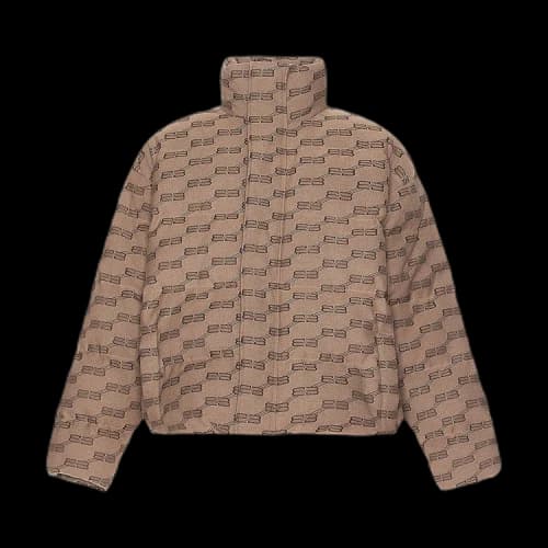 Balenciaga Monogram Puffer Jacket 'Beige/Brown'