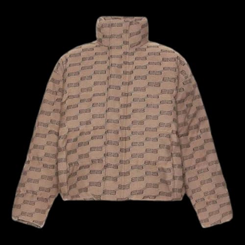 Balenciaga BB Monogram Puffer Jacket 'Beige Brown'