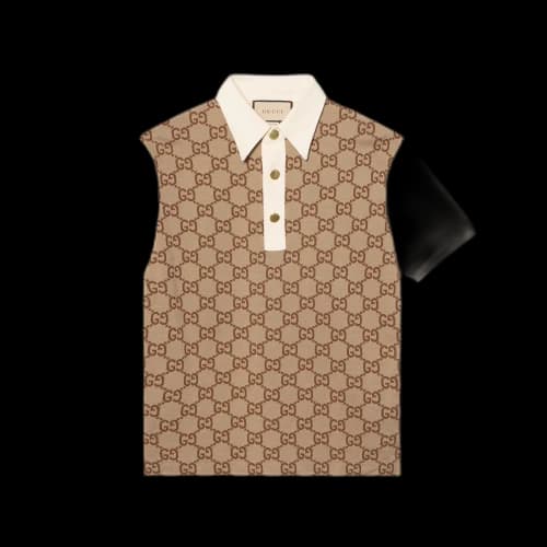 Gucci Jumbo GG Cotton Silk Jacquard Polo 'Beige Ebony'