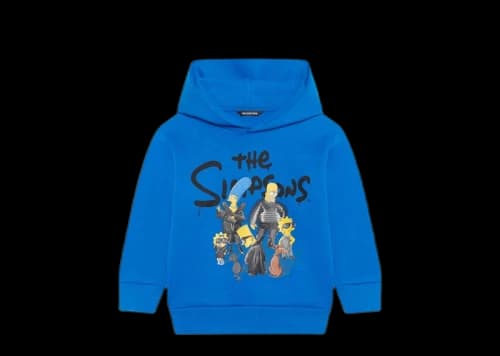 Balenciaga x The Simpsons Kids Hoodie Indigo
