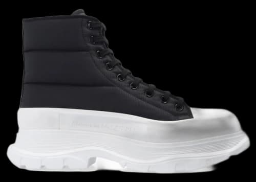 Alexander McQueen Tread Slick Boot Black White