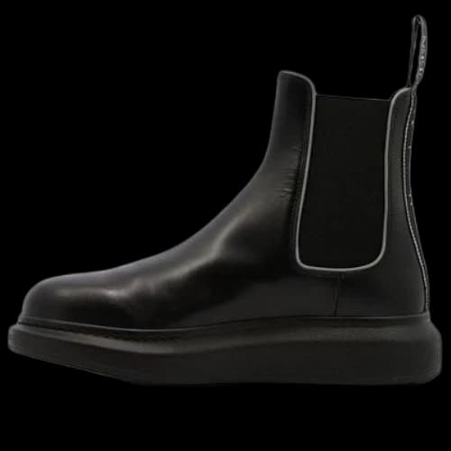 Alexander McQueen Leather Chelsea Boots 'Core Black'