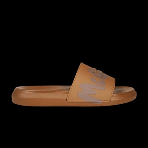 Alexander McQueen Rubber Pool Slide 'Graffiti - Brown'