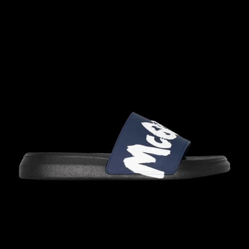 Alexander McQueen Rubber Pool Slide 'Graffiti - Midnight Petrol'