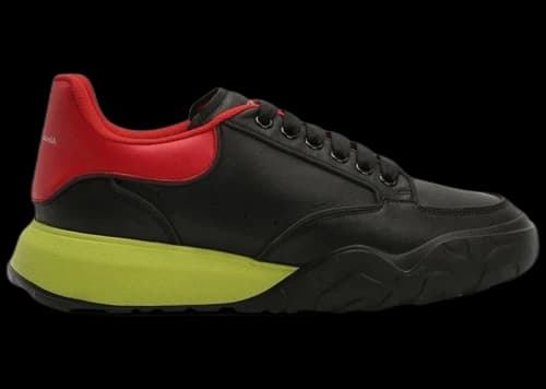 Alexander McQueen Oversized Court Trainer Black Lust Red Yellow