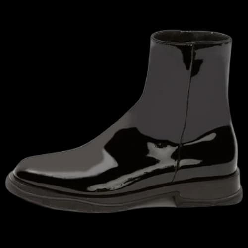 Alexander McQueen Patent-leather Ankle Boots 'Black'