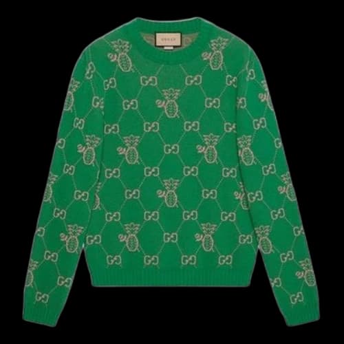 Gucci Pineapple GG Jacquard Sweatshirt 'Green'