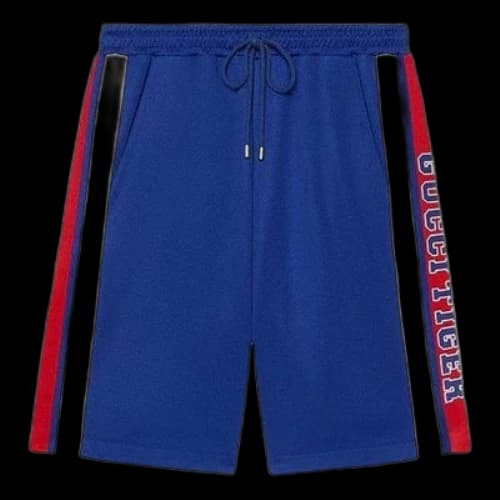Gucci TIGER Cotton Jersey Shorts With Stripes 'Blue'