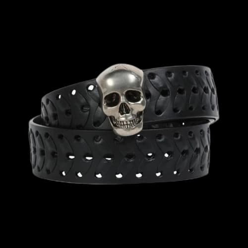 Alexander McQueen 3D Skull Belt 'Black'