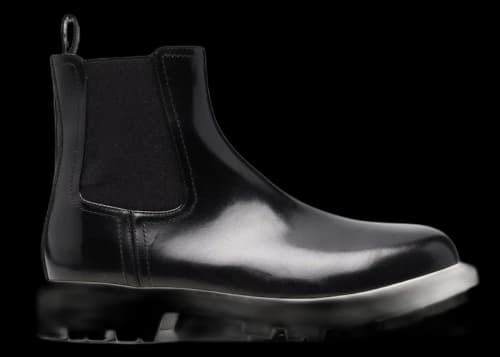 Alexander McQueen Leather Chelsea Boots Black White