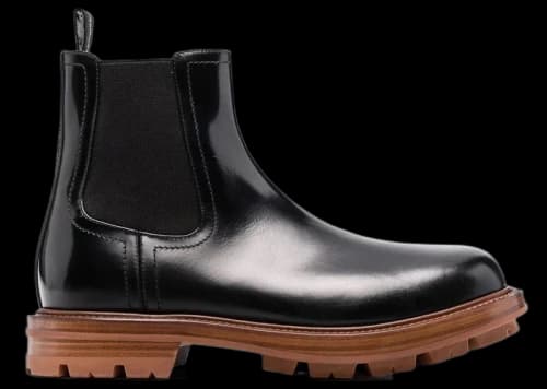 Alexander McQueen Leather Chelsea Boots Black Brown
