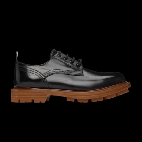 Alexander McQueen Shiny Derby Oxfords 'Black Brown'