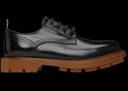 Alexander McQueen Shiny Derby Oxfords Black Brown