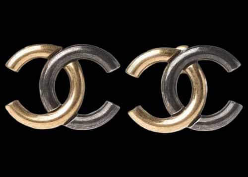 Chanel Metal CC Earrings Gold/Silver