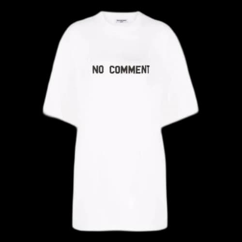 Balenciaga No Comment Cotton T-Shirt 'White'