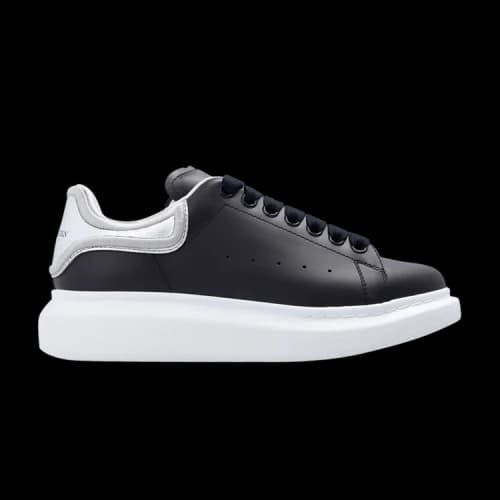Alexander McQueen Oversized Sneaker 'Embroidered Heel - Navy Silver' (Women's)