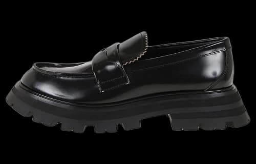 Alexander McQueen Wander Leather Loafers 'Core Black' (Women's)