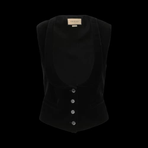Gucci Velvet Vest Black