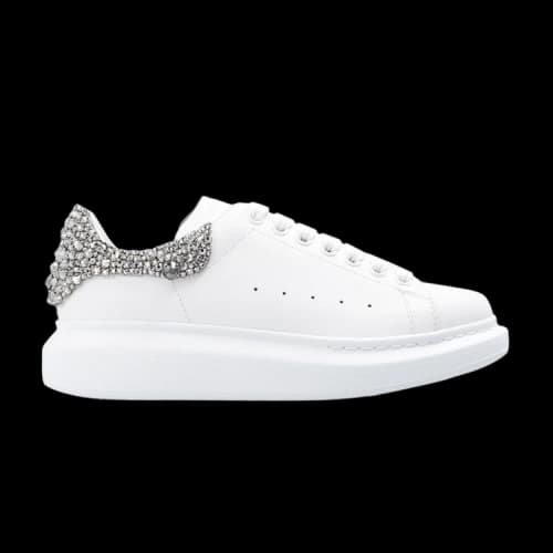 Alexander McQueen Oversized Sneaker 'White Silver Crystal'