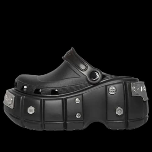 Balenciaga Hardcrocs Slide x Crocs 'Nero Silver' (Women's)