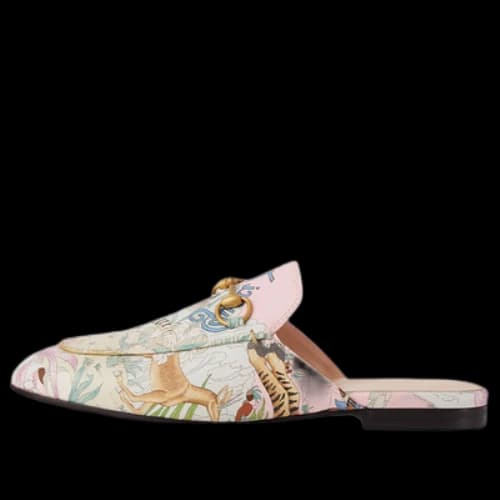 Gucci Tiger Princetown Slipper Leather 'Pink' (Women's)