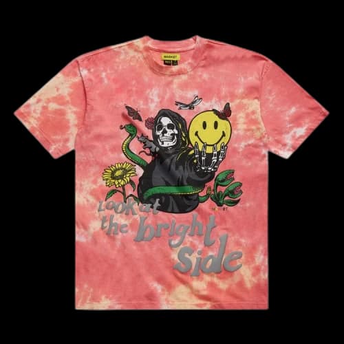 Market Smiley Look At The Bright Side Tee 'Pink Tie-Dye'