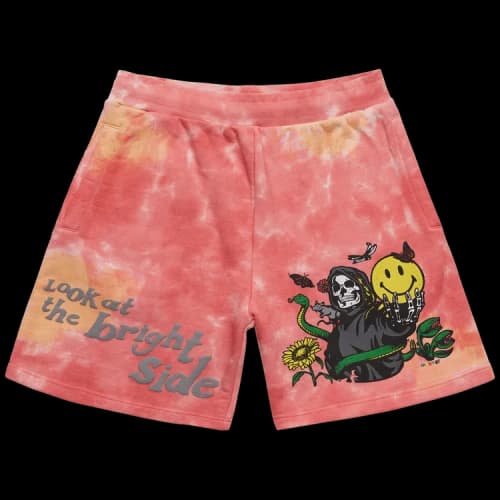 Market Smiley Look At The Bright Side Sweatshorts 'Pink Tie-Dye'