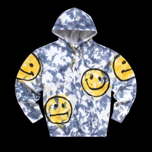 Market Smiley Sun Dye Hoodie 'Yellow Blue Tie-Dye'