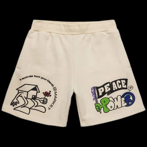 Market Peace And Power Sweatshorts 'Cream'