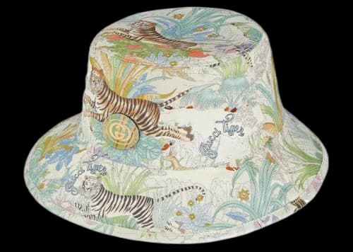 Gucci Tiger Bucket Hat Off White