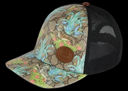 Gucci Tiger Baseball Hat Beige/Ebony