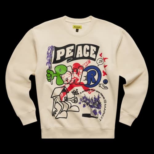 Market Peace And Power Crewneck 'Cream'