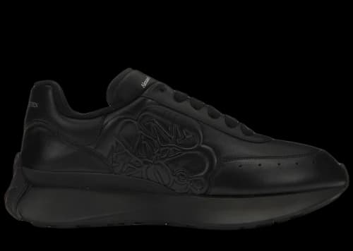 Alexander McQueen Sprint Runner Black Sealed Logo