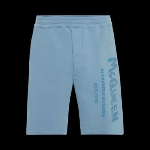 Alexander McQueen Graffiti Shorts 'Sky Blue'