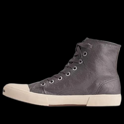 Balenciaga Paris High Top Sneakers 'Brown Leather and White Rubber'