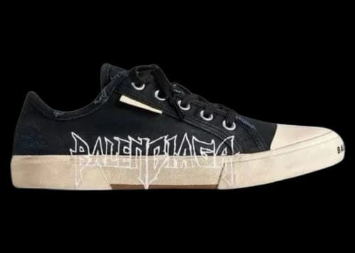 Balenciaga Paris Low Top Black White LNY Print