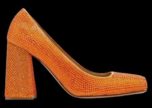 Bottega Veneta Crystal Embellished Tower Pumps Orange (Women's)