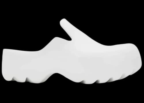 Bottega Veneta Rubber Flash Clog White